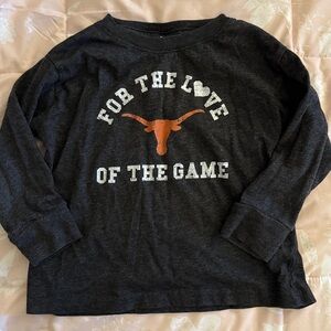 Grey Texas Longhorns Long Sleeve Shirt with Graphic Print